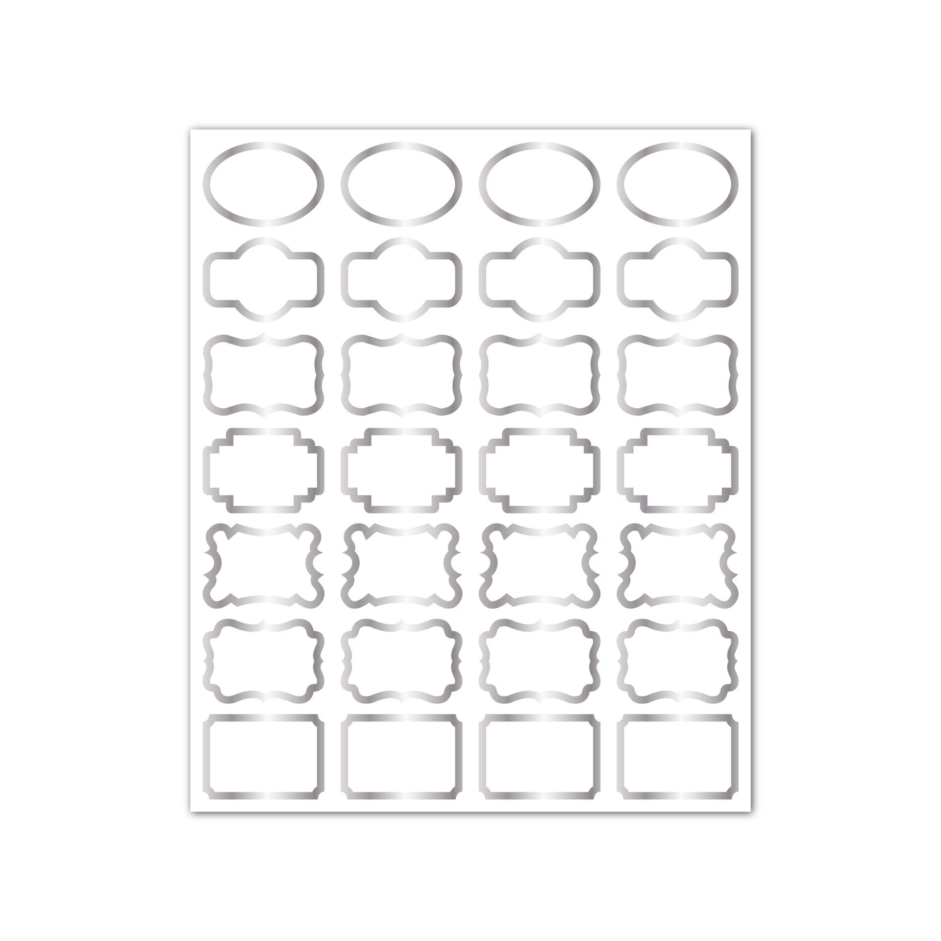 PVC Self-adhesive Seasoning Jar Label Sticker Handwritten Transparent Removable Waterproof Oil-proof Spice Bottle Label Sticker: Silver Sticker