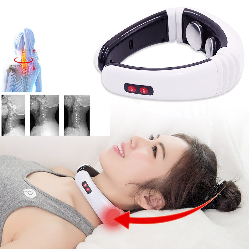 Elektrischen Impuls Zurück Und Nacken Massagegerät Fernen Infrarot Heizung Schmerzen Linderung die Gesundheit Pflege Entspannung Werkzeug Intelligente Zervikale Massagegerät