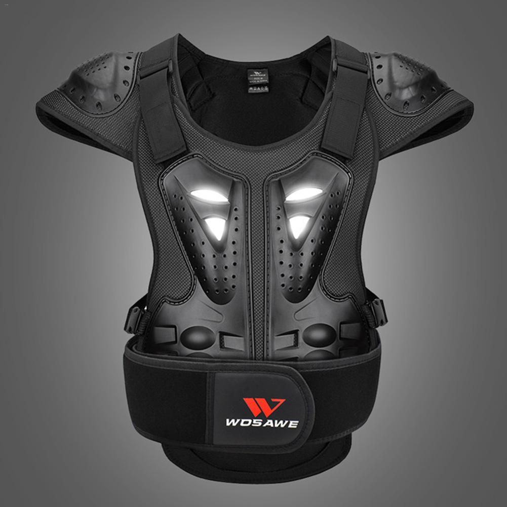Voksen beskyttelsesvest bryst rygsøjle beskytter rustning cykelvest med justerbar spænde mtb vejcykeludstyr skøjteløb armo