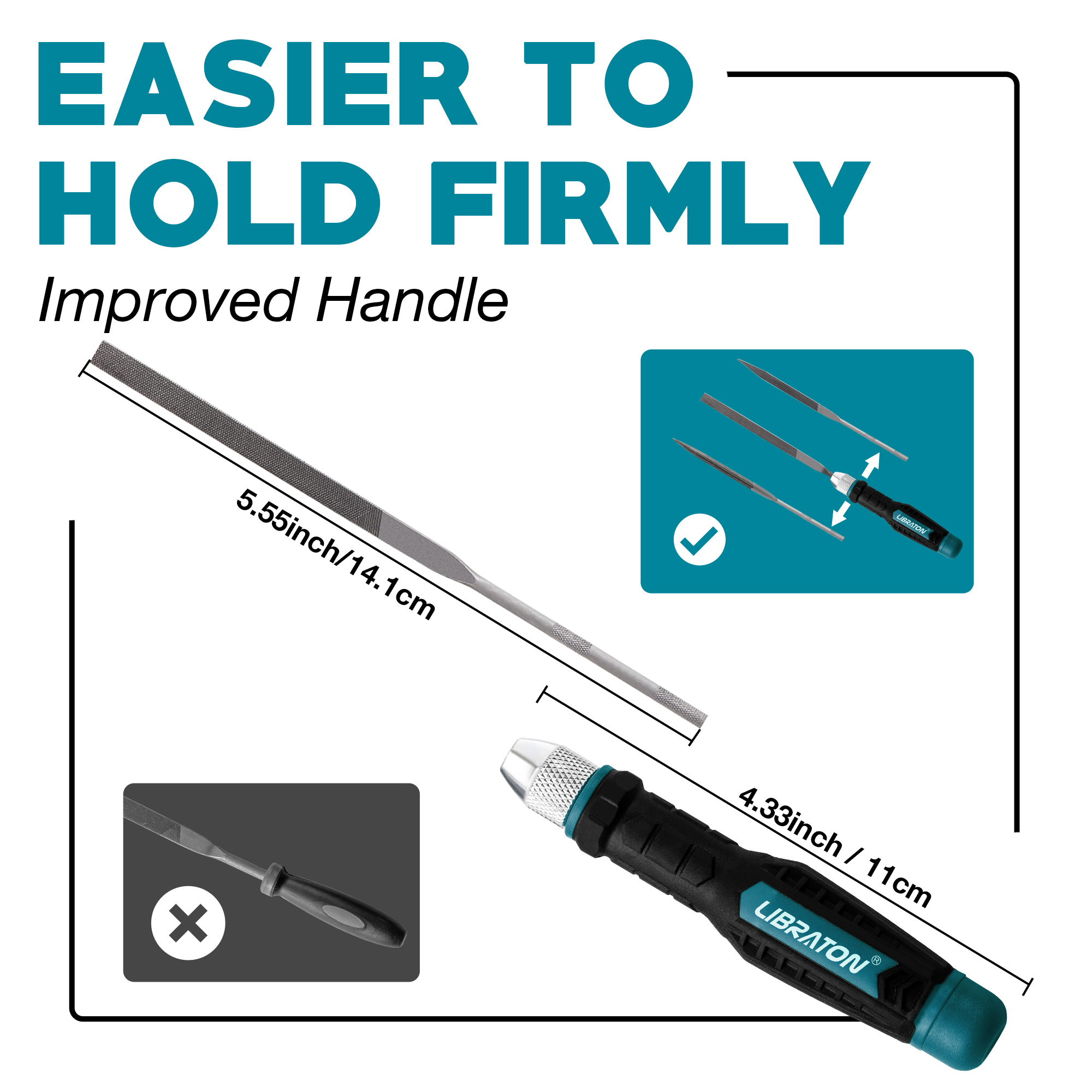 6Pcs Needle File Set Small Files Mini Files Wood Files Metal Files Set Steel Files with Handle Interchangeable, for Carving