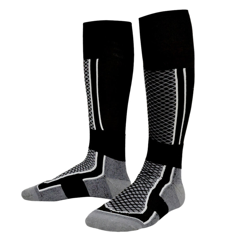 Ski Socks Leg Warmers Winter Women Men Thermal Sport Stockings Cotton Outdoor Camping Hiking Snow Soft Socks: Gray