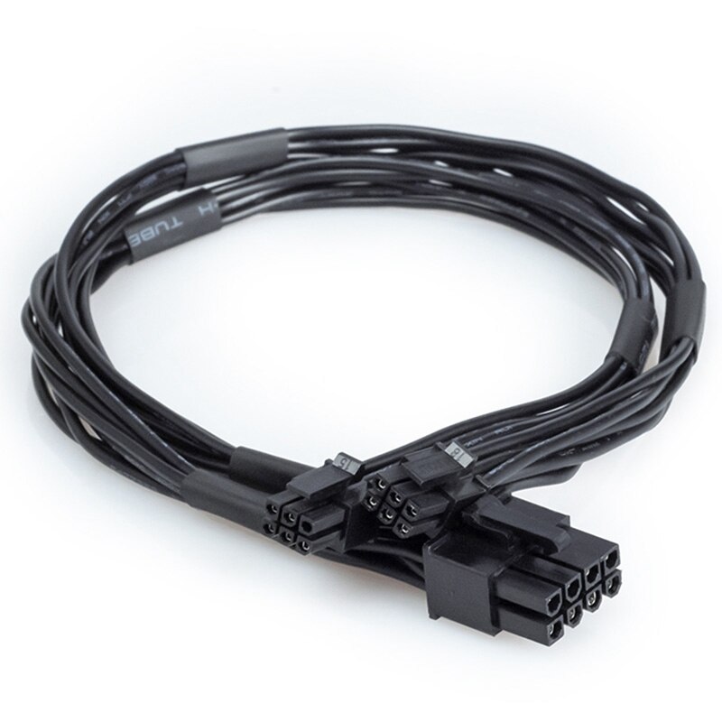 Dubbla mini 6 stift  to 8 stift bild grafikkort strömkabel pci express strömadapter kablar 37cm för pc server