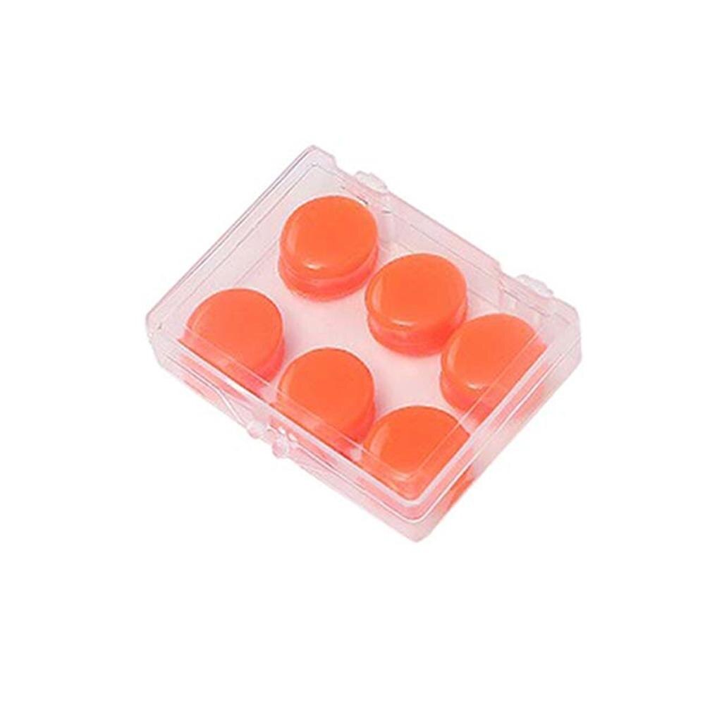 Korvatulpat nukkumiseen uimiseen vedenpitävät korvatulpat pehmeää silikonia paras korvatulppa melunvaimennus kuulosuojaimet 2/4/6 kpl/pakkaus: Oranssi 3 paria