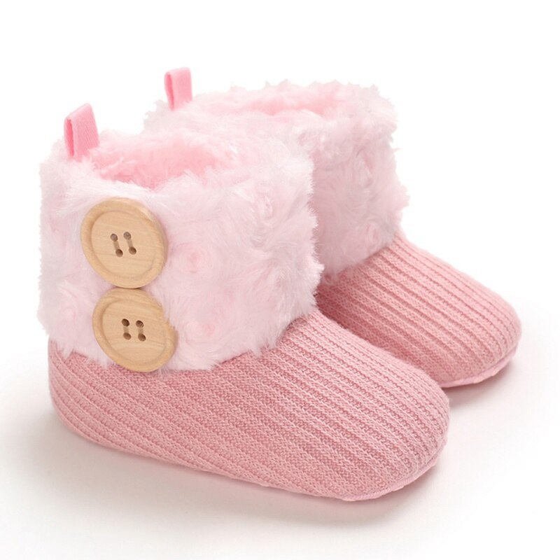 2020 sveglio di Inverno Del Bambino Della Ragazza Del Ragazzo Del Cotone di Lavoro A Maglia Stivali Casual Pattini in Primo Luogo Camminatore Appena Nato Sveglio antiscivolo Morbida Suola scarpe 0-18M: P / -L