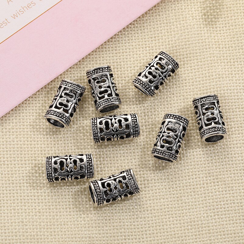 5Pcs Metal Hair Braider Rings Beads Cuffs Tubes Charms Hair Styling Tool Dreadlock Dread Hair Braids Decoration Accessories
