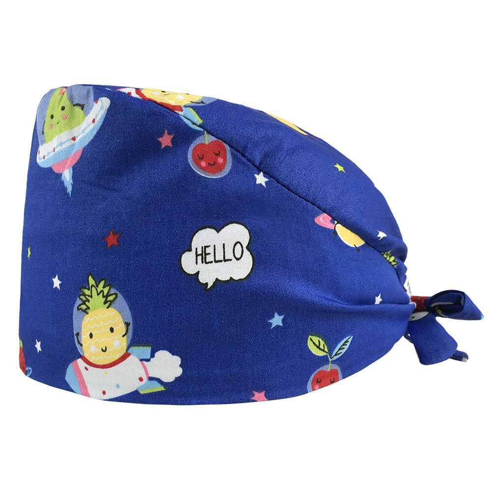 scrubs hat adjustable Men woman Cartoon animal printing caps Multicolor pet store working hats Adjustable Scrub cap: 12136