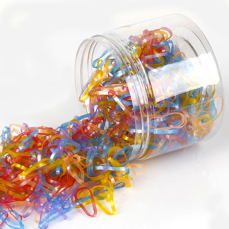 500pcs/bag Child Baby Braider for Hair TPU Disposable Elastics Hair Bands Girls Ponytail Holder Rubber Bands Hair Styling Tool