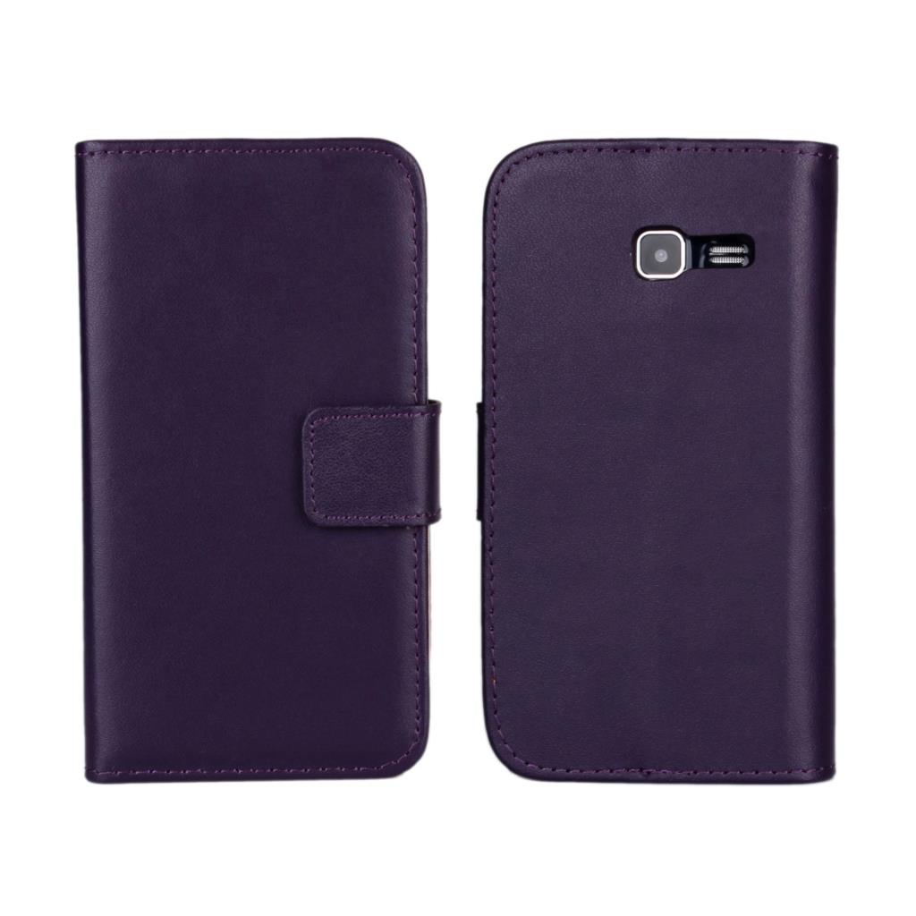 S7390 Titolare Della Carta Fondina della cassa Del Raccoglitore Per Samsung Galaxy Trend Lite S7390 Magnetico Della Copertura di Vibrazione custodia In Pelle Retro sacchetti Del Telefono: VIOLA