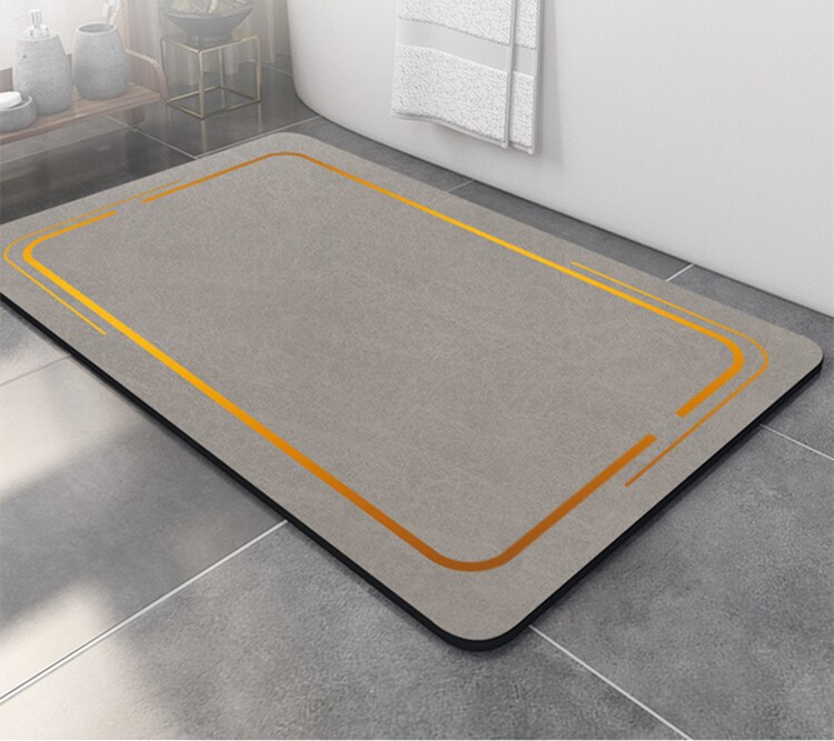 Snel Droog Badkamer Mat Moderne Thuis Bad Tapijt Wc Bad Floor Tapijten Water Absorberende Douche Deurmat Rechthoek Ovale: rectangle grey / 50x80cm