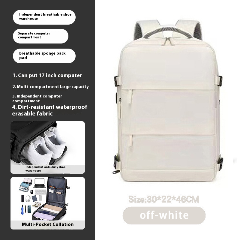 Mochila 40x20x25 Ryanair, mochila de viagem para mulheres e homens, item pessoal mochila de transporte, mochila para laptop de fim de semana de negócios: Cinza escuro
