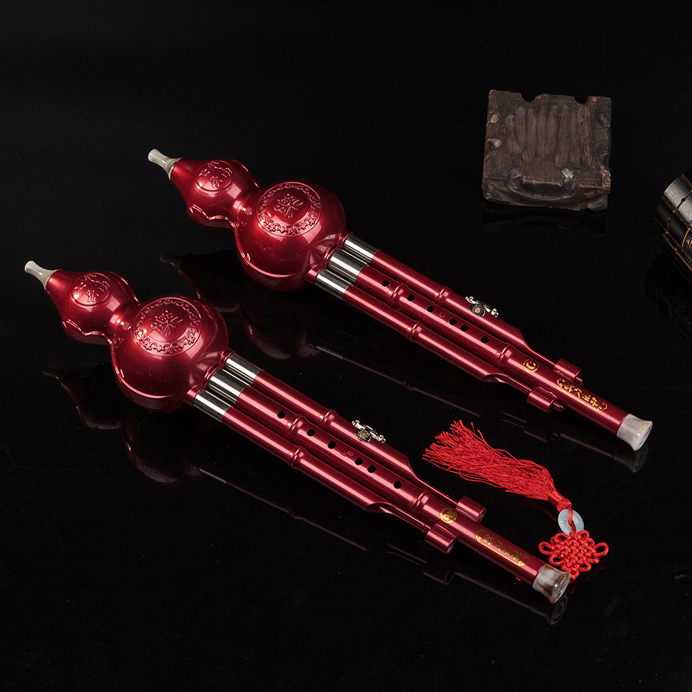 C/bB Key Colorful Cucurbit Flute Wind Instrument Bottle Gourd Silk Musical Instrument for Beginners and Professionals