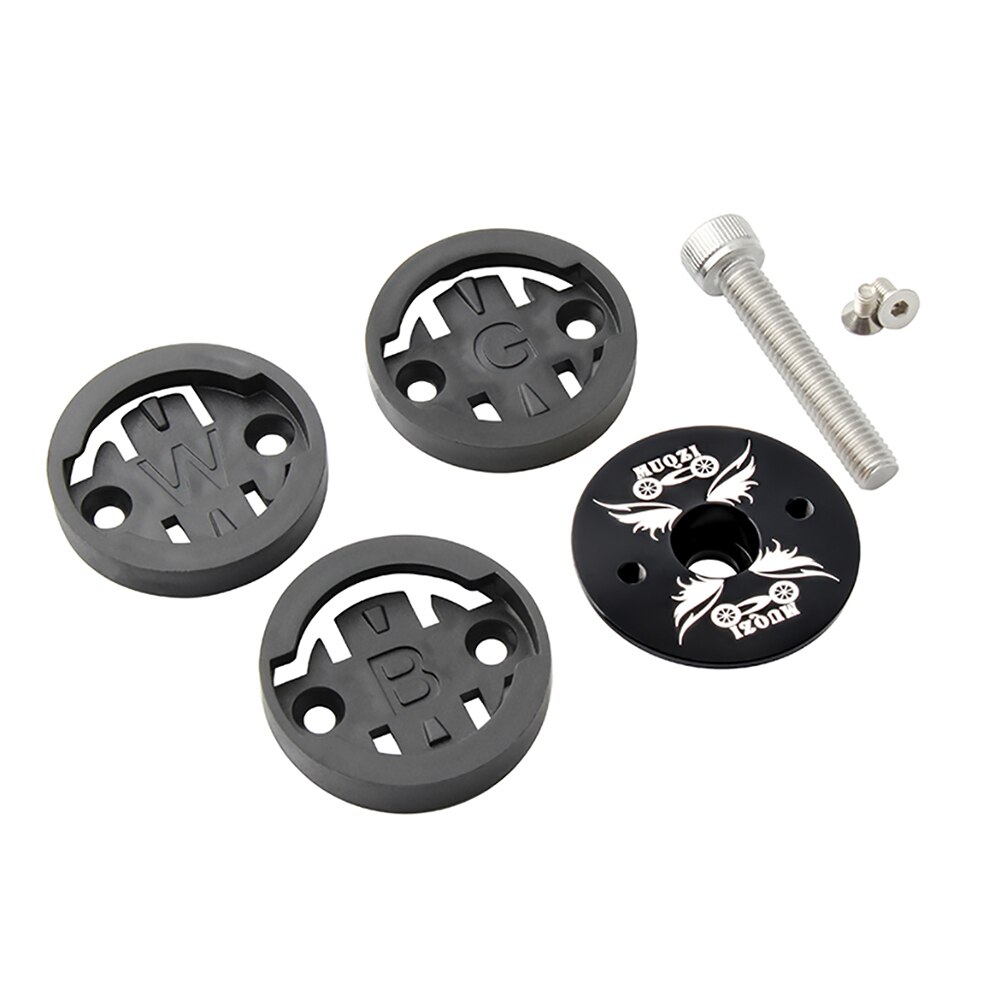 Mountainbike Stuurpen Top Cap Computer Houder Snelheidsmeter Beugel Muqz Fiets Accessoires Voor Garmin Bryton Wahoo: Black