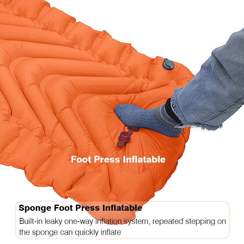 Lightweight Self-inflating Sleeping Pad Air Mattress Camping Tent Sleeping Bag Pad Picnic Beach Cushion Outdoor Sleeping Mat