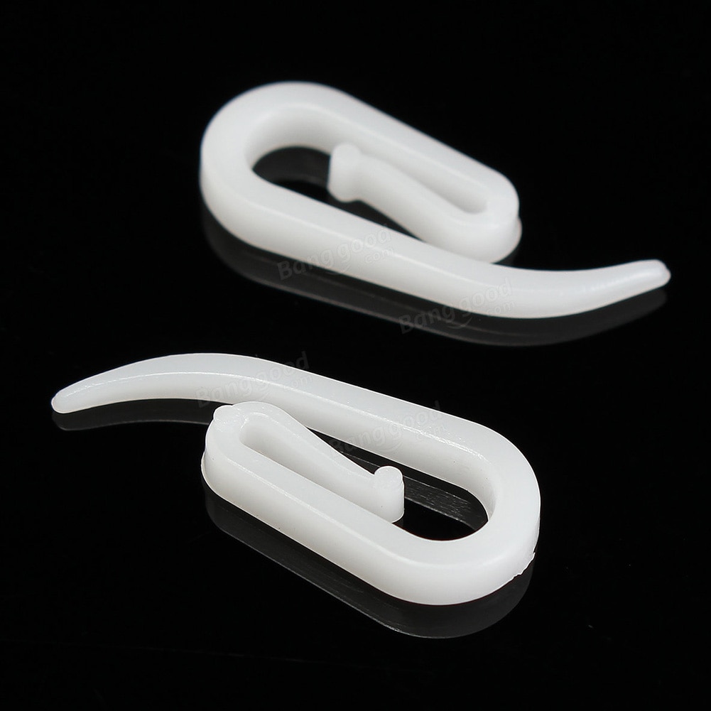 1 Bag Curtain Gliders Hooks White plastic Curtain hooks for Curtains Rings Header Nylon Tape Suit for Fixed Pleated Curtains
