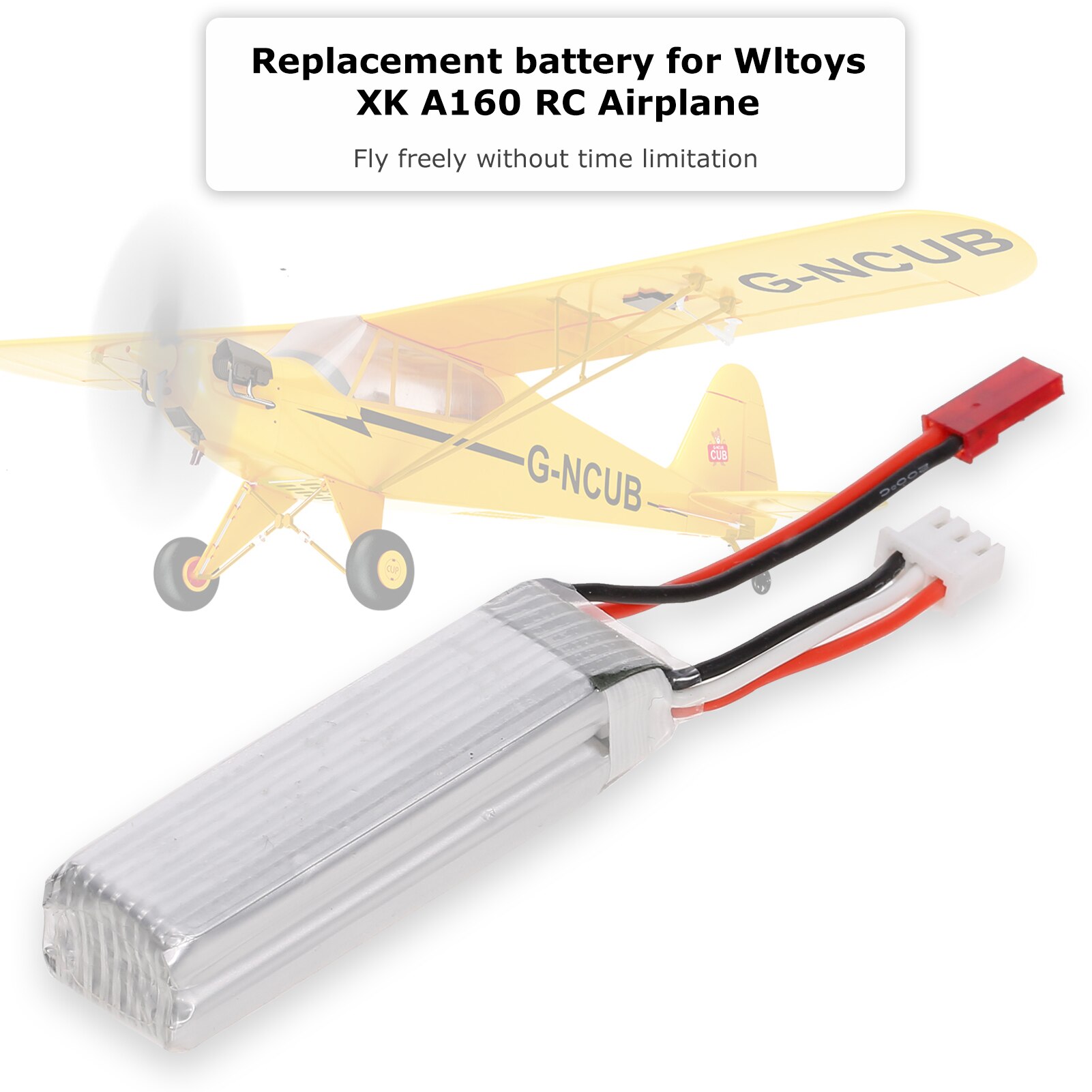 X420.0016 bateria robić Wltoys XK A160 RC samolot 7.4V 600mAh akumulator litowy wielokrotnego ładowania samolot części zamienne szybowiec akcesoria