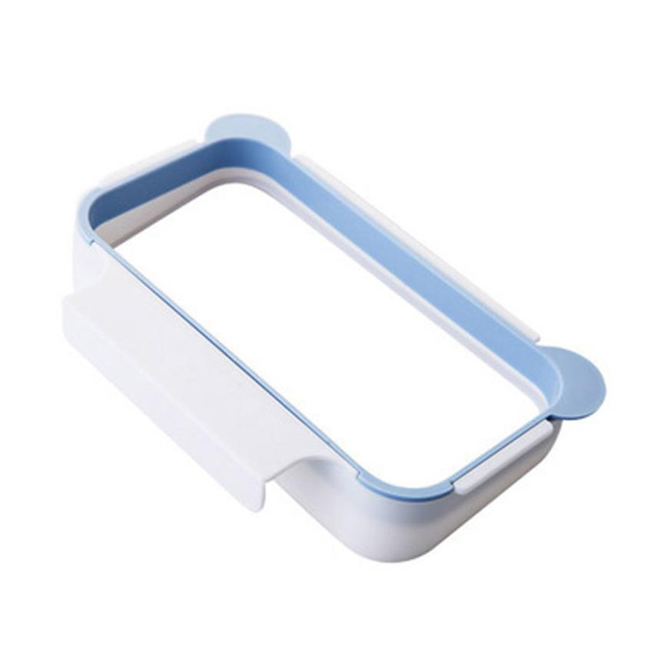 Garbage Bag Racks Hanging Kitchen Cupboard Storage Holders Tailgate Stand Rubbish Bag Towel Storage Rack: Blue