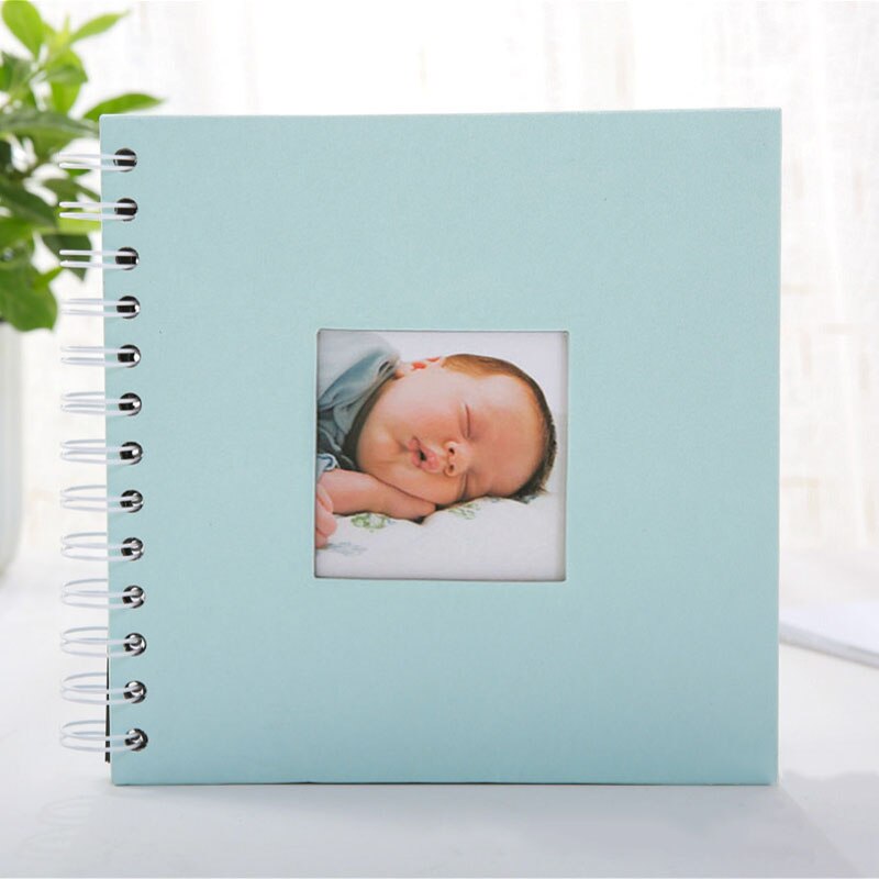 40 sider fotoalbum baby jubilæum fotoalbum fotoalbum scrapbog album håndværk papir diy fotoalbum: Blå