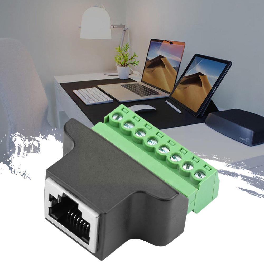 RJ45 Female To Screw Terminal 8 Pin Connector Ethernet For Networking Extender Cable Connector Extension RJ45 Adapter A9O3