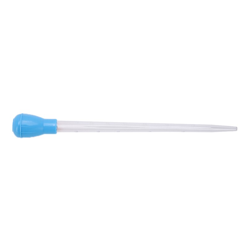 28/43CM 30/50ML Pipette Fish Tank Siphon Pump Water Changer Aquarium Pipette BBQ Tool Supply Tube Aquarium Clean Tool: Blue / 43CM Length 50ml