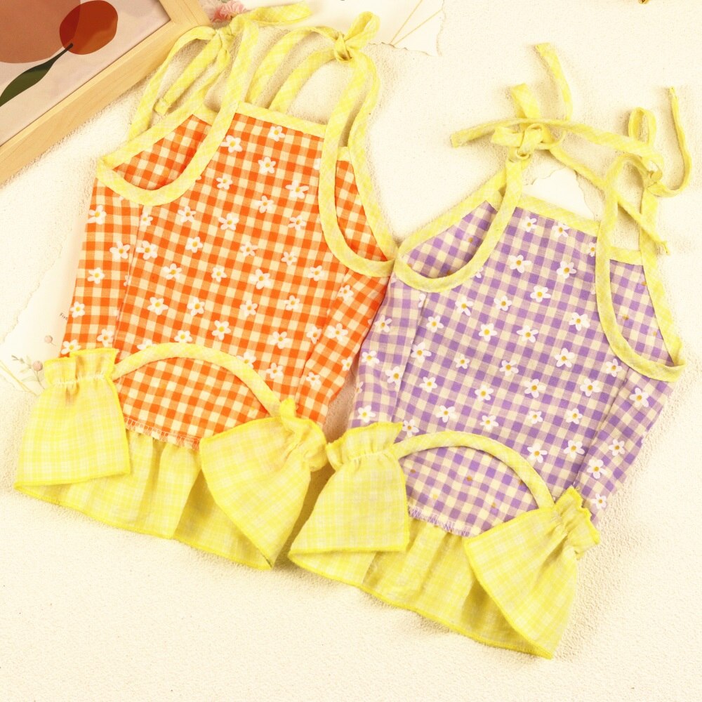 Dog Dress Summer Dog Clothes Small Floral Pattern Dress For Dogs Skirt Princess Dog Wedding Dresses York Pet Spring Dress