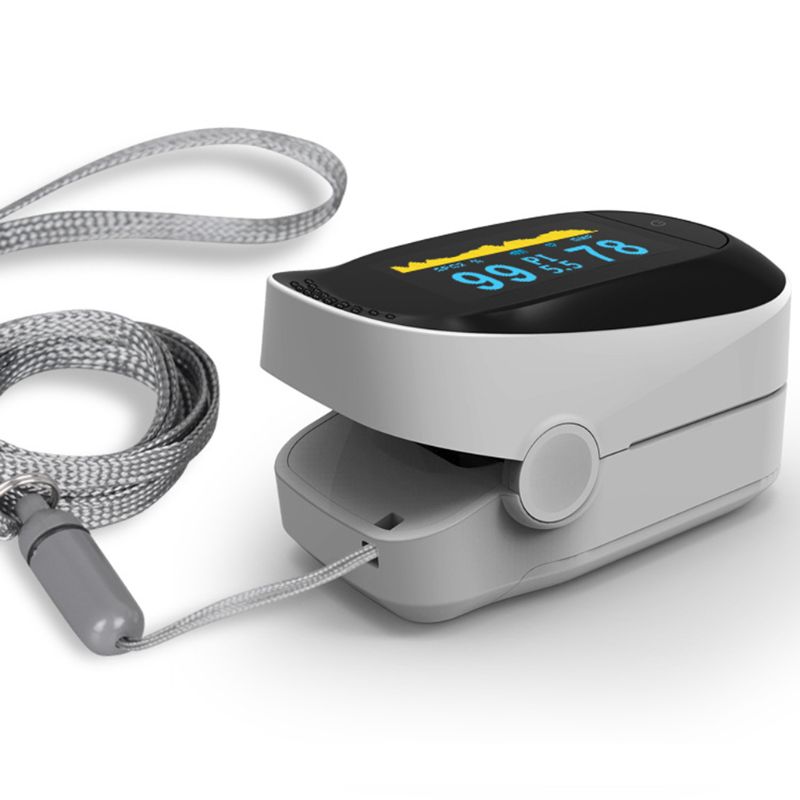 Protable Finger Clip Pulse Oximeter Fingertip Heart Rate Monitor Oxymeter Applicable for Adult Home Health Test Use