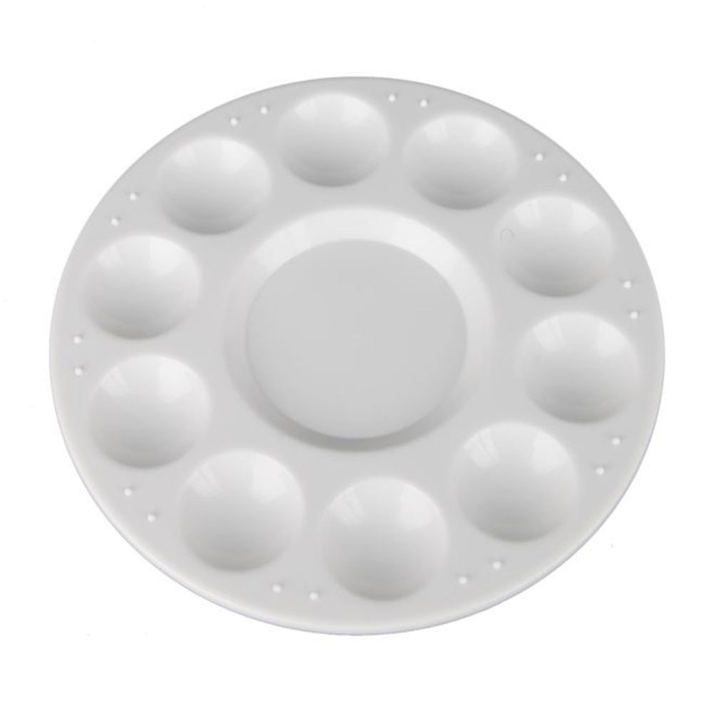 Palette 10 Grid Art Paint Tray Artist Watercolor Plastic Mixing Palette Supplies White Watercolor Palette Pigment Drawing Tray