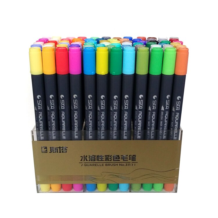 Alcohol Brush Marker, 120 Kleuren Dual Tip Marker Pen voor Volwassen Kleuring, Markeerstift Markers Art Set voor Leraren Kantoor &benodigdheden