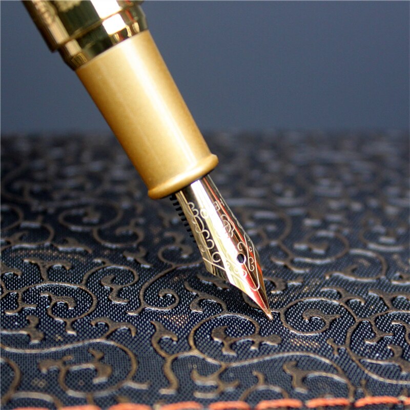 Hero High-end vulpen Iridium pen tip gouden pen clip Gratis carving zegen tekst