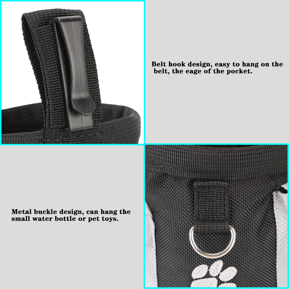 Sac de taille multifonction pour chien, accessoire d'entraînement en plein air, fournitures pour chiens, produits pour animaux domestiques, pochette à cordon coulissant, jouets en nylon, ramassage de toilette
