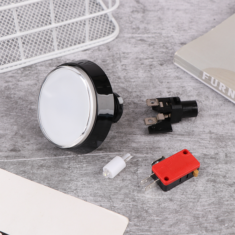 Arkade-Geschmack, 60mm dc 12v große runde LED-tasten , 5- farbiger mikroschalter, automatischer zurücksetzen-knopf für Arkade-automaten