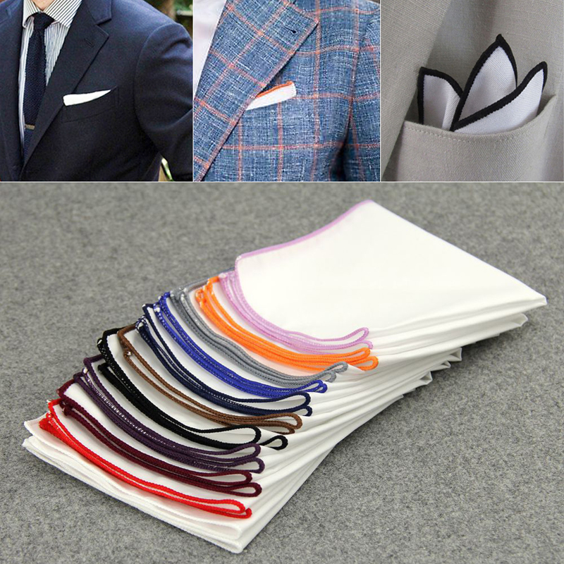 Luxury Men's Pocket Square Handkerchief Wedding Business Party Chest Towel Square Hanky Suit Accessories for Male
