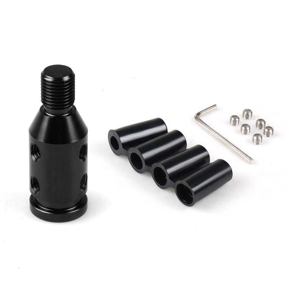 Adaptador Universal de pomo de cambio de marchas Manual para coche, palanca de cambios sin rosca, aleación de aluminio, rosca M10x1.5/M12x1.25