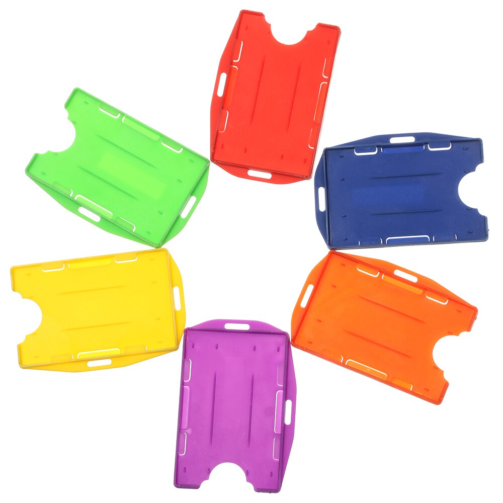 Kaarthouder, draagbaar, praktisch, duurzaam, multifunctioneel, harde plastic badgehouder, beschermhoes, dubbelzijdige kaarthouders