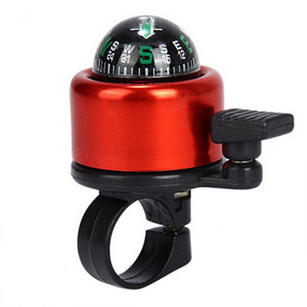 Anillo con brújula para manillar de deporte de ciclismo, 6 colores, bocina para bicicleta, accesorios para bicicleta: Rojo