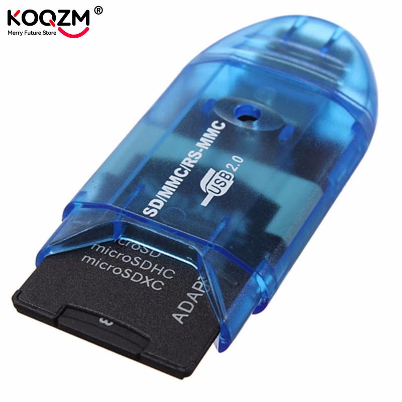 High Speed USB 2,0 Multi in 1 Speicher Kartenleser Writer Adapter Mit Kappen für MMC SD SDHC TF BIS zu 64GB 1PC