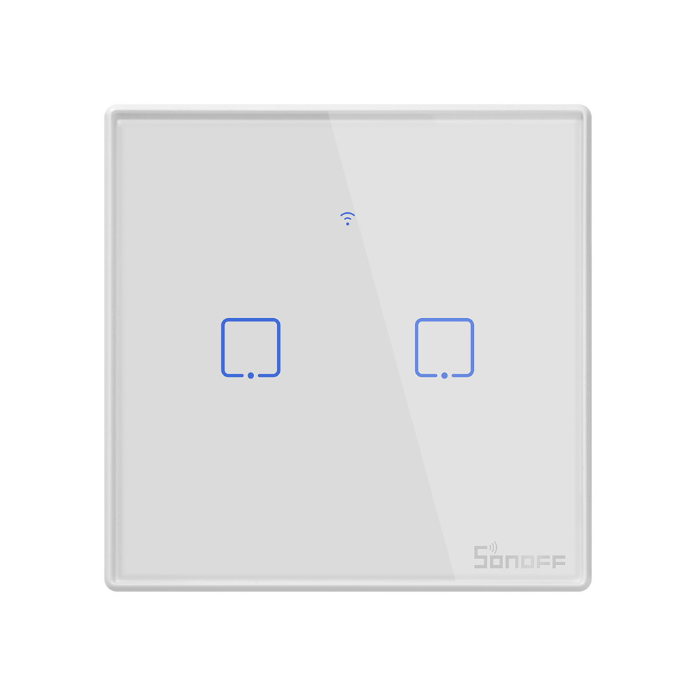 SONOFF TX T2/T3 UE/REINO UNIDO/EE. UU. Wifi/433mhz RF Interruptor táctil de pared inteligente 1/2/3 Gang Control remoto Wifi interruptores de luz para hogar inteligente: Morado