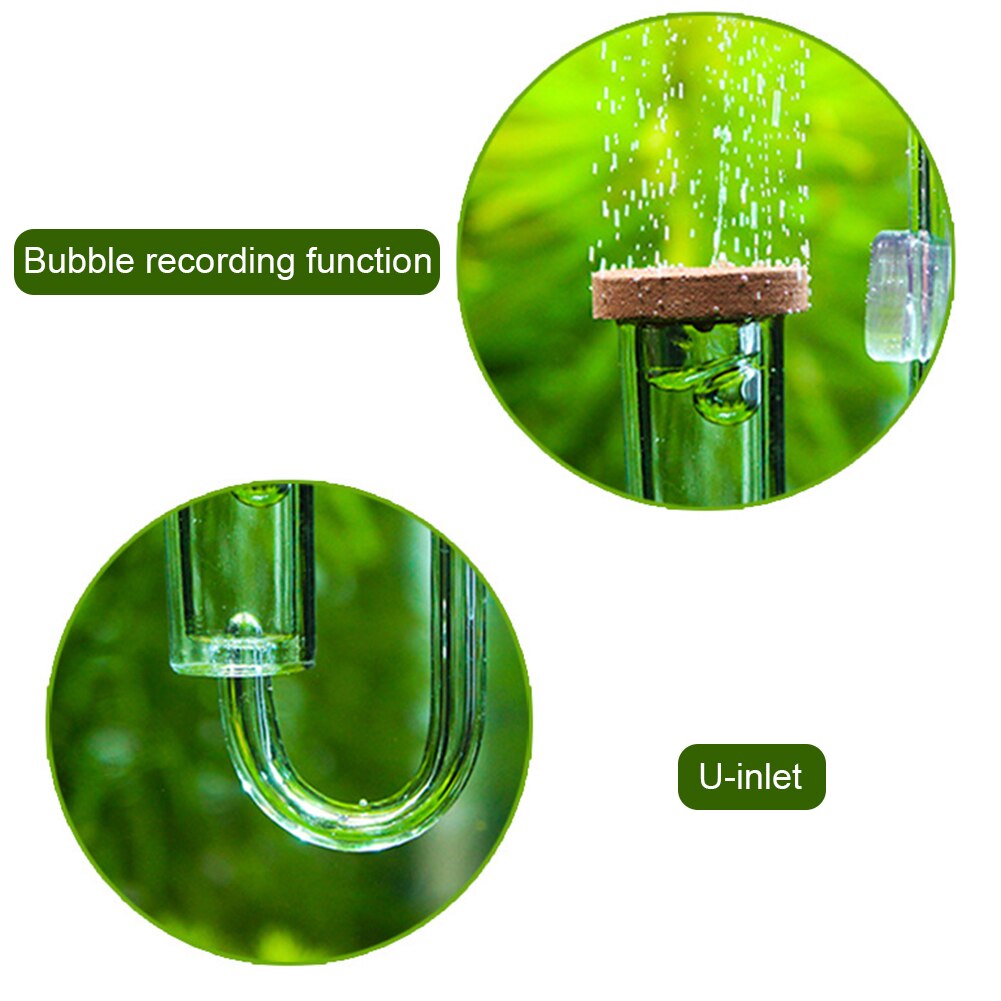 Aquarium CO2 Refiner Spiral Fish Tank Water Glass Carbon Dioxide Diffuser Regulator Diffuser Check Glass Tube