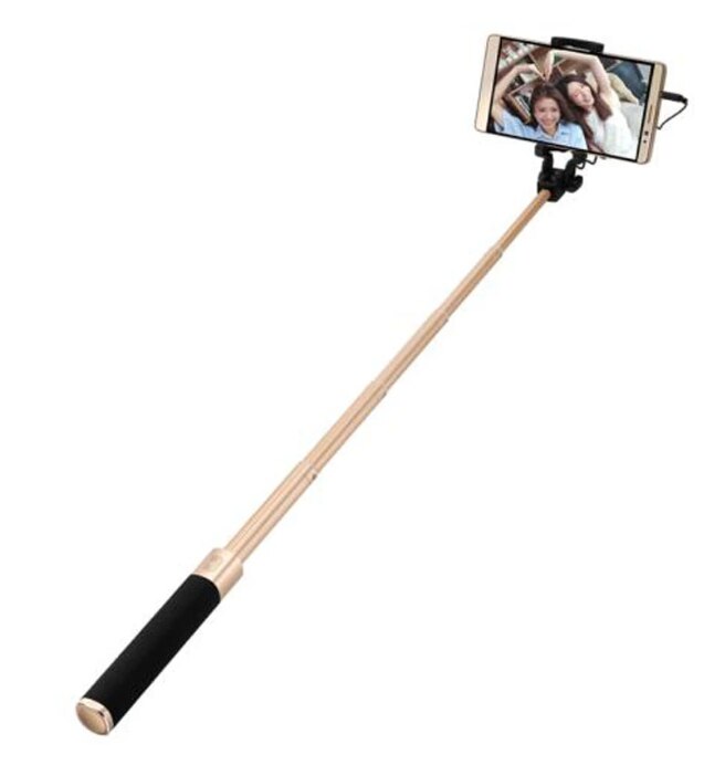 Oryginalny Huawei Selfie Stick Monopod przewodowy Selfi samoprzylepna wysuwana ręczna migawka dla androida ISO Huawei AF11