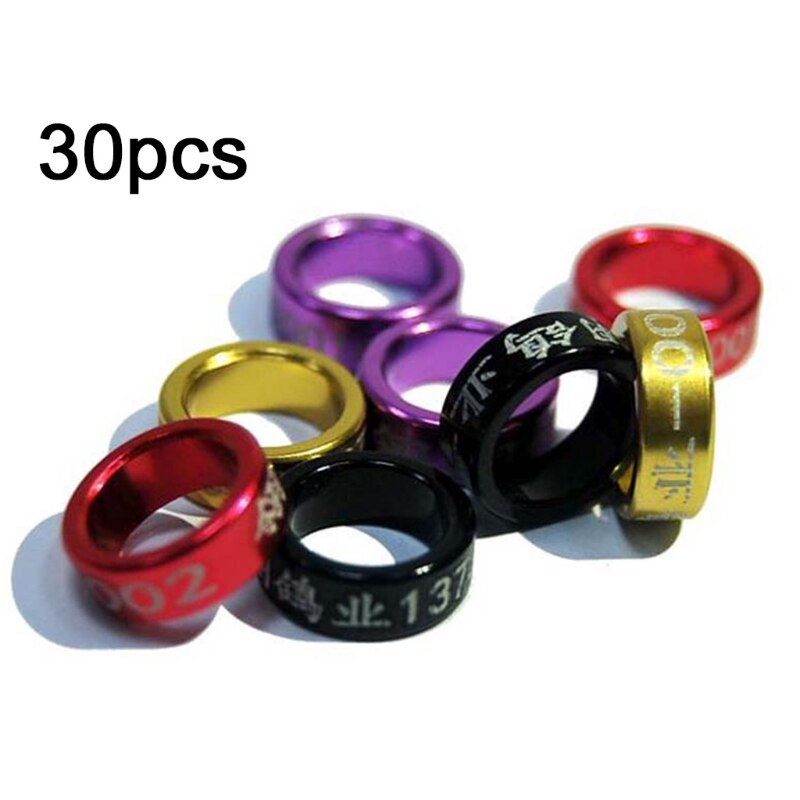 30 Stck Mischen Farbe Taube Bands Vogel Fuß Ring A... – Grandado