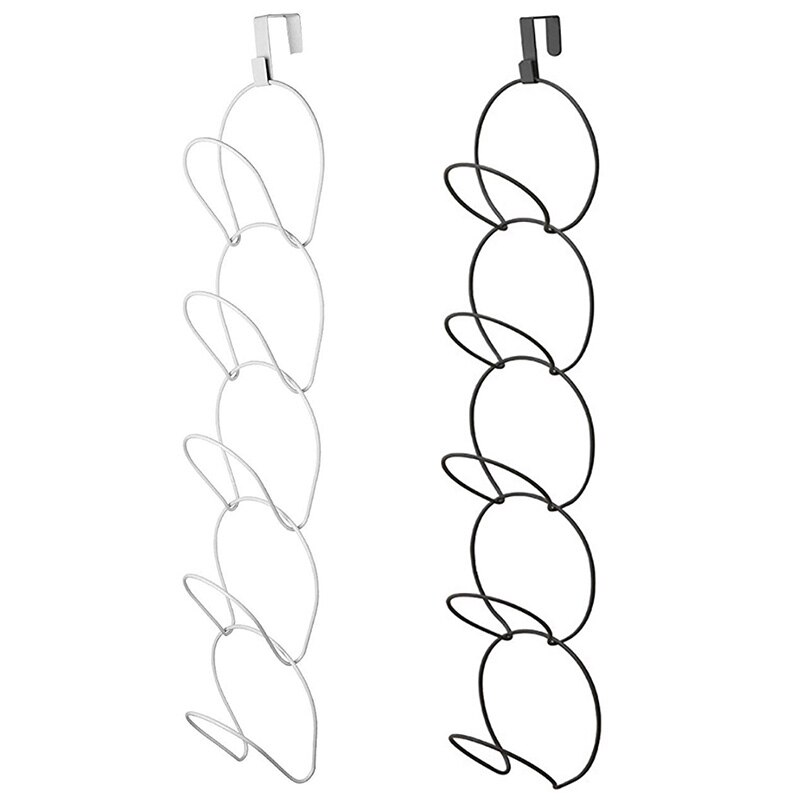 81*9Cm 5 Pack Opvouwbare Baseball Cap Rack Hoed Houder Rack Thuis Organisator Opslag Deur Kast Hanger Cap houder Rack Zwart Wit