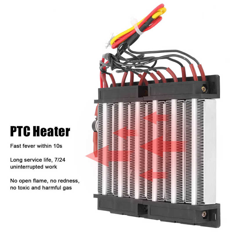 Isoleret ptc varmelegeme elektrisk keramisk termostat sikkerhedsvarme dele 1700w ac 220v varmelegeme