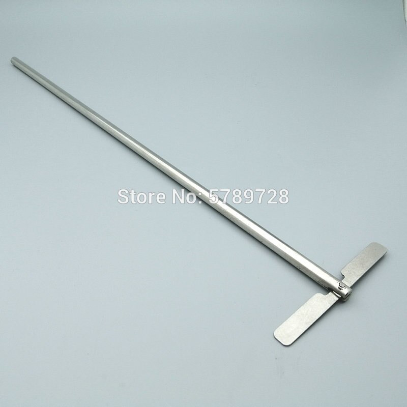 Paleta de dos palas de acero inoxidable, agitador de estilo centrifugación con cuchillas móviles para experimentos de agitación de laboratorio, 1 ud.