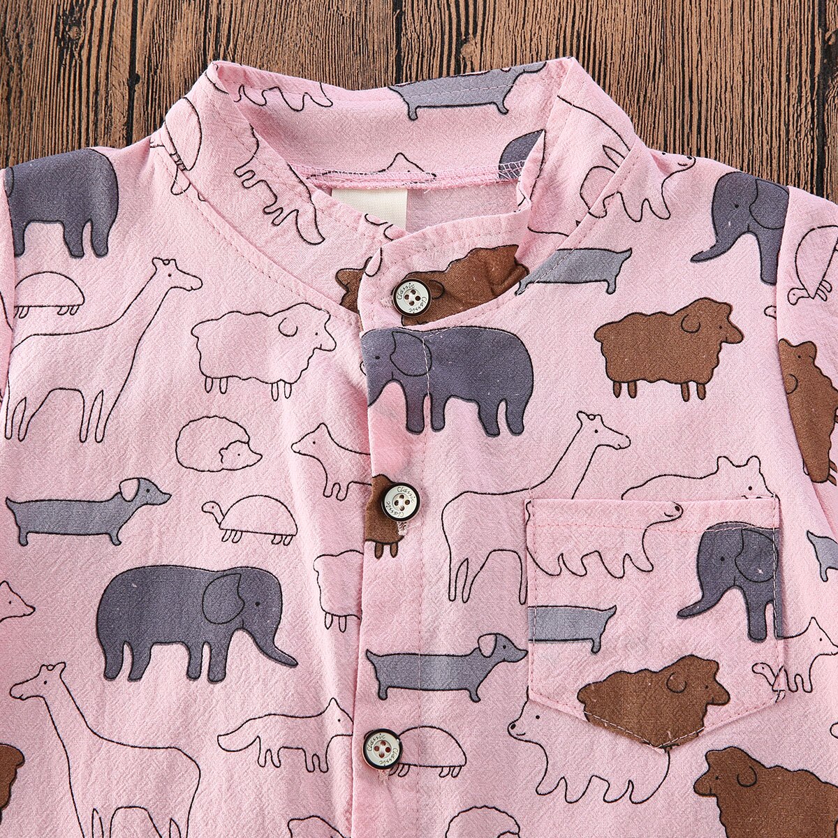 Spædbarn baby dreng barn sommertøj elefant gentleman skjorte t-shirt + bukser 2 stk outfits sæt