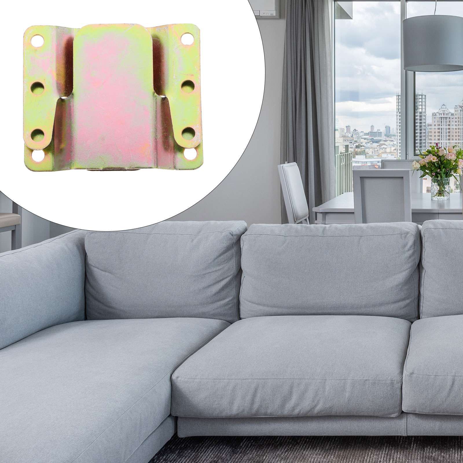 4 Sets Schnittcouch-Verbindungsstück, Schnappverschluss für Möbel, Holzbrett, Verbindungsvorrichtung, Sofa-Bett-Scharnier, oberer unterer Riegel für Bettbrett, fest