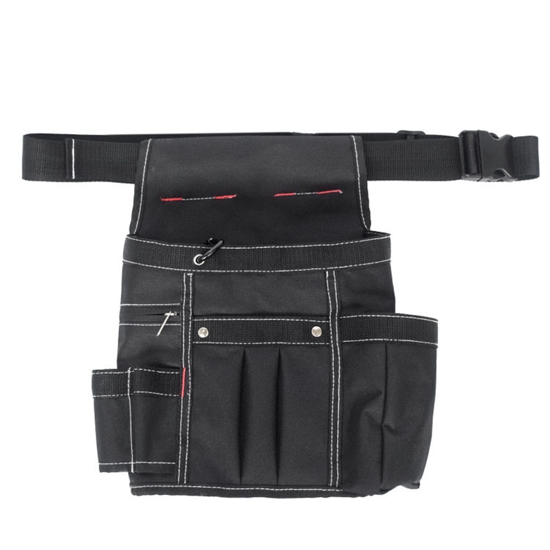 Waist Bag Oxford Cloth Tool Pocket Small Belt Pouch Tool Holder with Adjustable Nylon Belt for Electricians Garden: Default Title