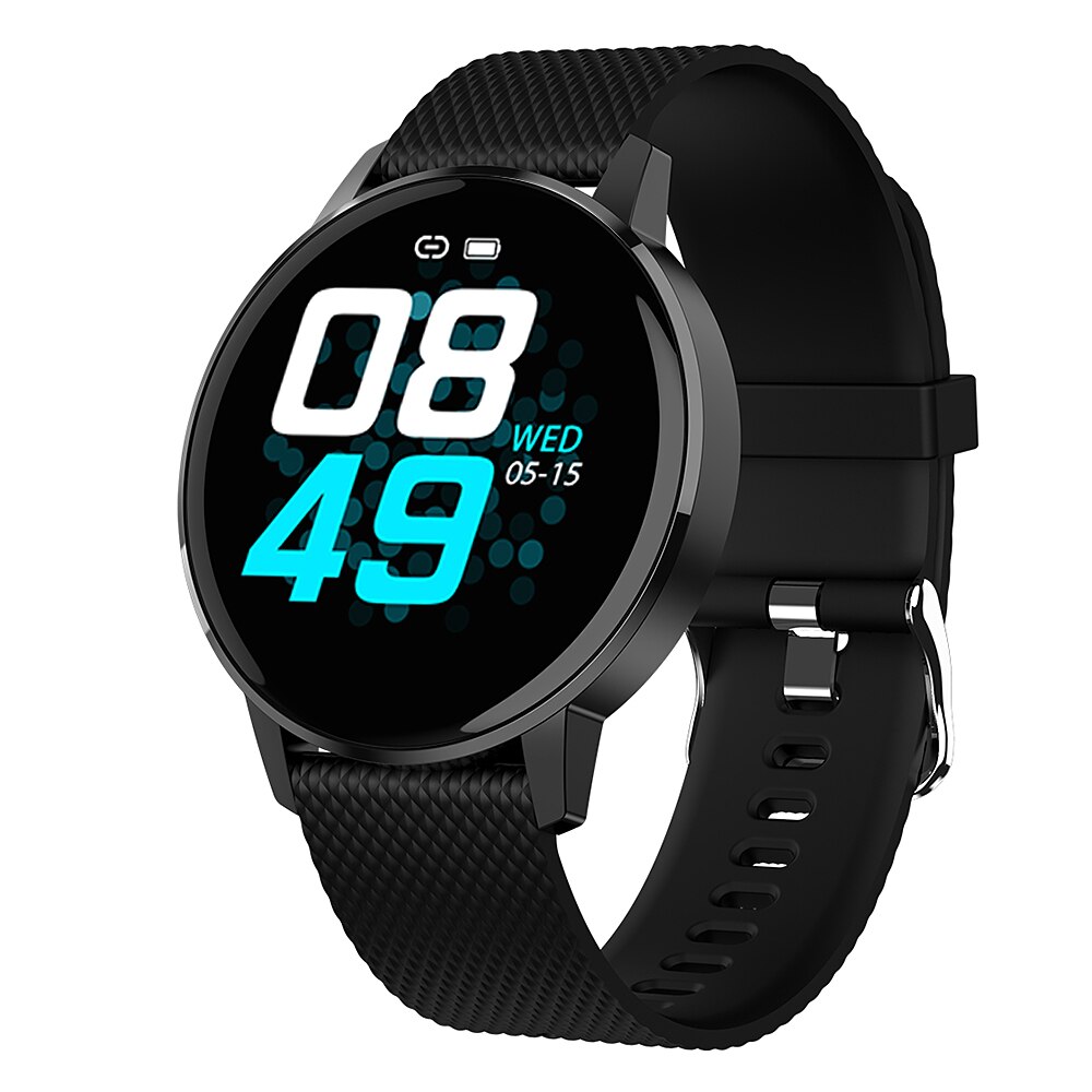 Heart Rate Sport Pedometer Smart Bracelet IP67 Waterproof Fitness Watch Smart Walking Pedometer Blood Pressure Monitor Wristband: Black