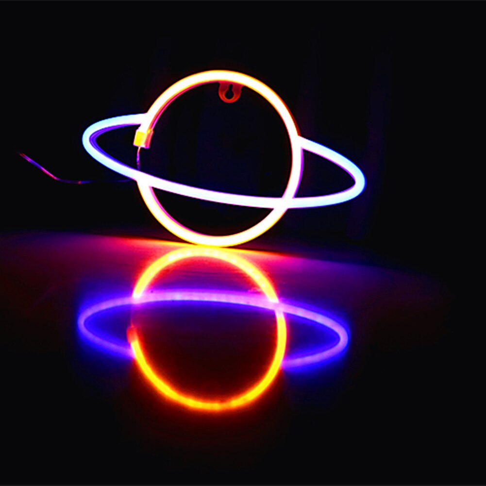 Lampe néon LED colorée en forme de banane elliptique, luminaire décoratif d&#39;intérieur, idéal pour une fête ou une chambre à coucher