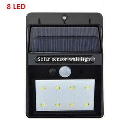 4- pack 100 led solar lamp voor buiten solar lamp pir bewegingssensor wandlamp waterdicht 3 lichtgevend voor tuindecoratie: 8 leds / 4- pack