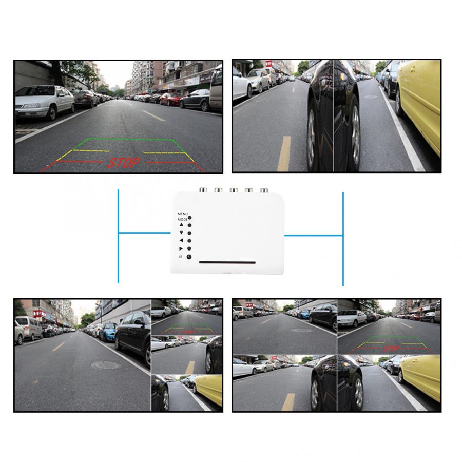 CCTV Video Quad Splitter Switcher Camera Processor System Kit 4 Channel With BNC Adapter