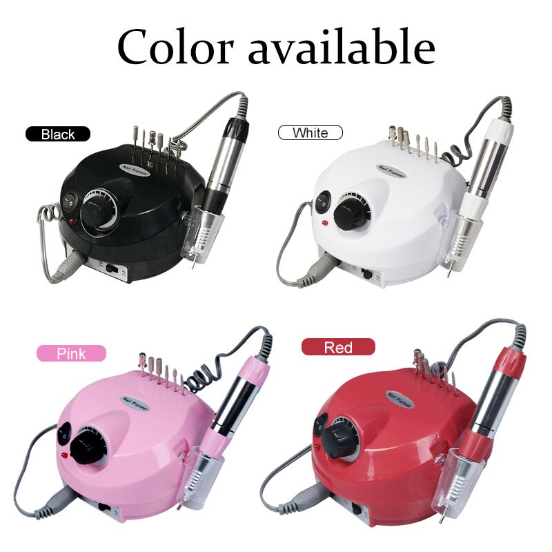 30W 35000 Rpm Professionele Elektrische Nagel Polijstmachine Mill Cutter Sets Voor Manicure Nail Art Equipment Tool